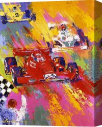 Boxing Canvas Paintings - Aj Foyt by Leroy Neiman