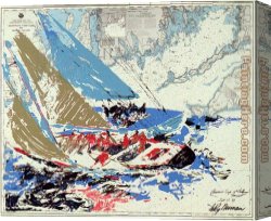 America Canvas Paintings - America's Cup by Leroy Neiman