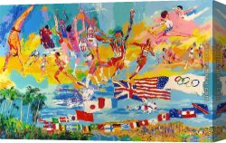 American Canvas Paintings - American Gold by Leroy Neiman