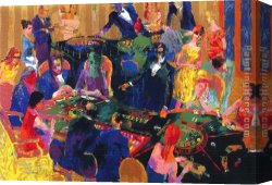 Deserted Canvas Paintings - Desert Inn Baccarat by Leroy Neiman