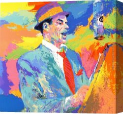 Frank Holl Canvas Paintings - Frank Sinatra by Leroy Neiman