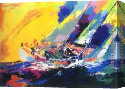 Sailing Canvas Paintings - Hawaiian Sailing by Leroy Neiman