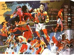Boxing Canvas Paintings - Homage to Ali by Leroy Neiman