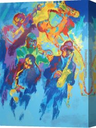Neiman Canvas Paintings - Jazz Horns by Leroy Neiman
