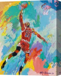Allegory of Arts Canvas Paintings - Michael Jordan Art by Leroy Neiman