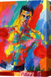 Boxing Canvas Paintings - Muhammad Ali Athlete of the Century by Leroy Neiman