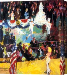 The Boating Party Canvas Paintings - President's Birthday Party by Leroy Neiman