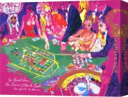 Salle Canvas Paintings - Salle Privee Monte Carlo by Leroy Neiman