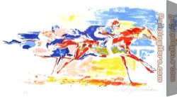 Race Canvas Paintings - Swiss Race by Leroy Neiman