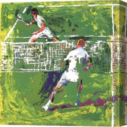 Player Canvas Paintings - Tennis Players by Leroy Neiman