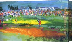 Hole Canvas Paintings - The Home Hole at Shinnecock by Leroy Neiman