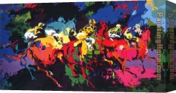 Race Canvas Paintings - The Race by Leroy Neiman