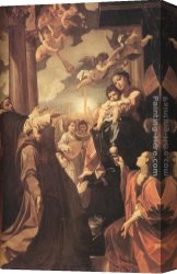 Annibale Carracci Canvas Paintings - Bargellini Madonna by Lodovico Carracci