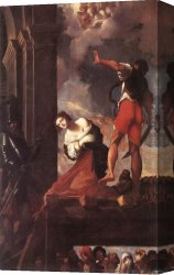 Annibale Carracci Canvas Paintings - The Martyrdom of St Margaret by Lodovico Carracci