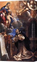 Annibale Carracci Canvas Paintings - The Virgin Appearing to St Hyacinth by Lodovico Carracci