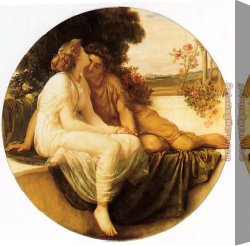Leighton Flaming June Canvas Paintings - Acme and Septimus by Lord Frederick Leighton