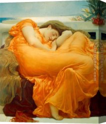 June Canvas Paintings - Flaming June by Lord Frederick Leighton
