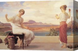 Lord Canvas Paintings - Leighton Winding the Skein by Lord Frederick Leighton