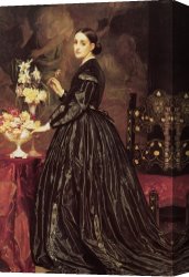 Leighton Flaming June Canvas Paintings - Mrs James Guthrie by Lord Frederick Leighton