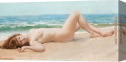 Nude Canvas Paintings - Nude on the Beach by Lord Frederick Leighton