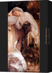 Leighton Flaming June Canvas Paintings - Odalisque by Lord Frederick Leighton