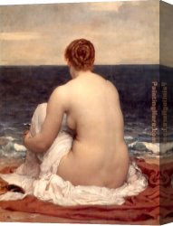 Leighton Flaming June Canvas Paintings - Psamathe by Lord Frederick Leighton