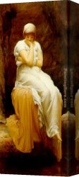 Leighton Flaming June Canvas Paintings - Solitude by Lord Frederick Leighton