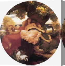 Gardens of The Vatican Canvas Paintings - The Garden of the Hesperides by Lord Frederick Leighton
