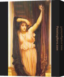 Leighton Flaming June Canvas Paintings - The Last Watch of Hero by Lord Frederick Leighton