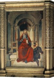 Jerome Canvas Paintings - St Jerome by Lorenzo Costa