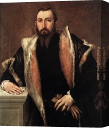 Portrait of Febo Da Brescia Canvas Paintings - Portrait of Febo da Brescia by Lorenzo Lotto