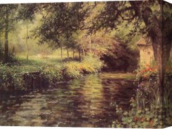 Morning Canvas Paintings - A Sunny Morning at Beaumont-Le Roger by Louis Aston Knight