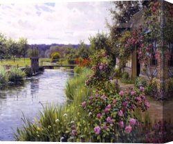 Hearts And Flowers I Canvas Paintings - flowers in bloom by Louis Aston Knight