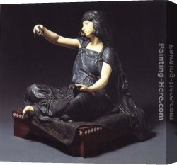 Bou-saada Canvas Paintings - The Young Girl of Bou Saad by Louis-Ernest Barrias