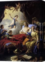 Lagrenee Canvas Paintings - Allegory on the Death of the Dauphin by Louis Lagrenee