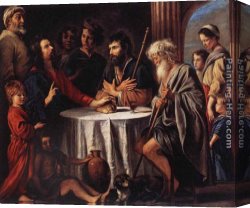 Picture of The Last Supper II Canvas Paintings - The Supper at Emmaus by Louis Le Nain