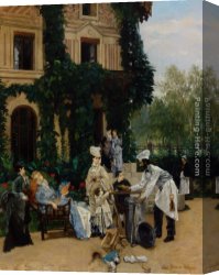 Maker Canvas Paintings - Crepe Maker by Louis Robert Carrier-Belleuse