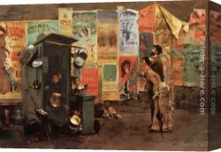 Pots Canvas Paintings - Mending the Pots by Louis Robert Carrier-Belleuse