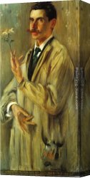Painter's Canvas Paintings - Portrait of the Painter Otto Eckmann by Lovis Corinth