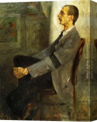 Painter's Canvas Paintings - Portrait of the Painter Walter Leistilow by Lovis Corinth