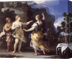 Psyche Canvas Paintings - Venus Punishing Psyche with a Task by Luca Giordano