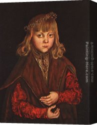 Prince Canvas Paintings - A Prince of Saxony by Lucas Cranach the Elder