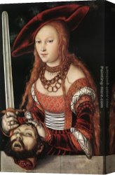 Head Canvas Paintings - Judith with the Head of Holofernes by Lucas Cranach the Elder