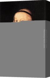 Portrait of a Girl Wearing a Pearl Necklace Canvas Paintings - Portrait of a Young Girl by Lucas Cranach the Elder