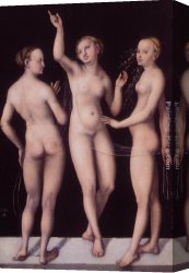 Graces Canvas Paintings - The Three Graces by Lucas Cranach the Elder