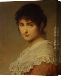 Thoughts of Springtime Canvas Paintings - Lost In Thought by Ludwig Knaus