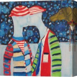 Under The Stars Canvas Paintings - Stars by Lyndal Campbell