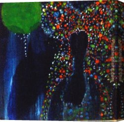 The Kiss Canvas Paintings - Untitled kiss by Lyndal Campbell