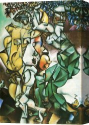 Nicolas-sebastien Adam Canvas Paintings - Adam and Eve by Marc Chagall