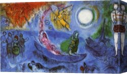 Cafe Concert Singer Canvas Paintings - The Concert by Marc Chagall